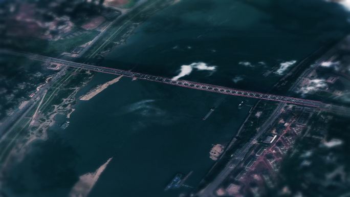 4K重庆朝天门长江大桥地图实景动画素材