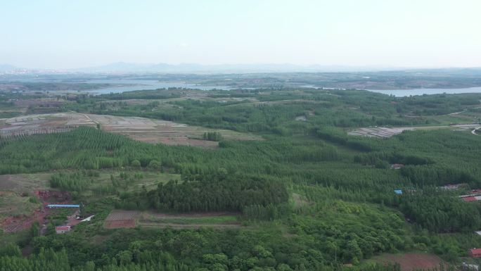 航拍 田野 王尽美故居