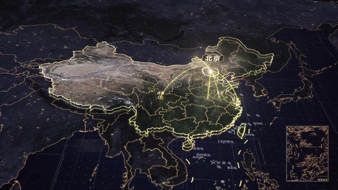 中国北京地图辐射