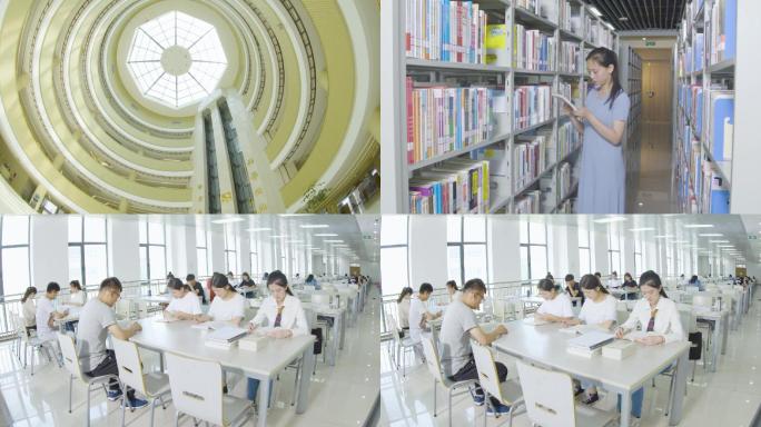 图书馆读书高校学子看书学习X