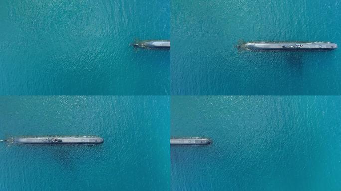 海上潜艇的4K空中无人机镜头