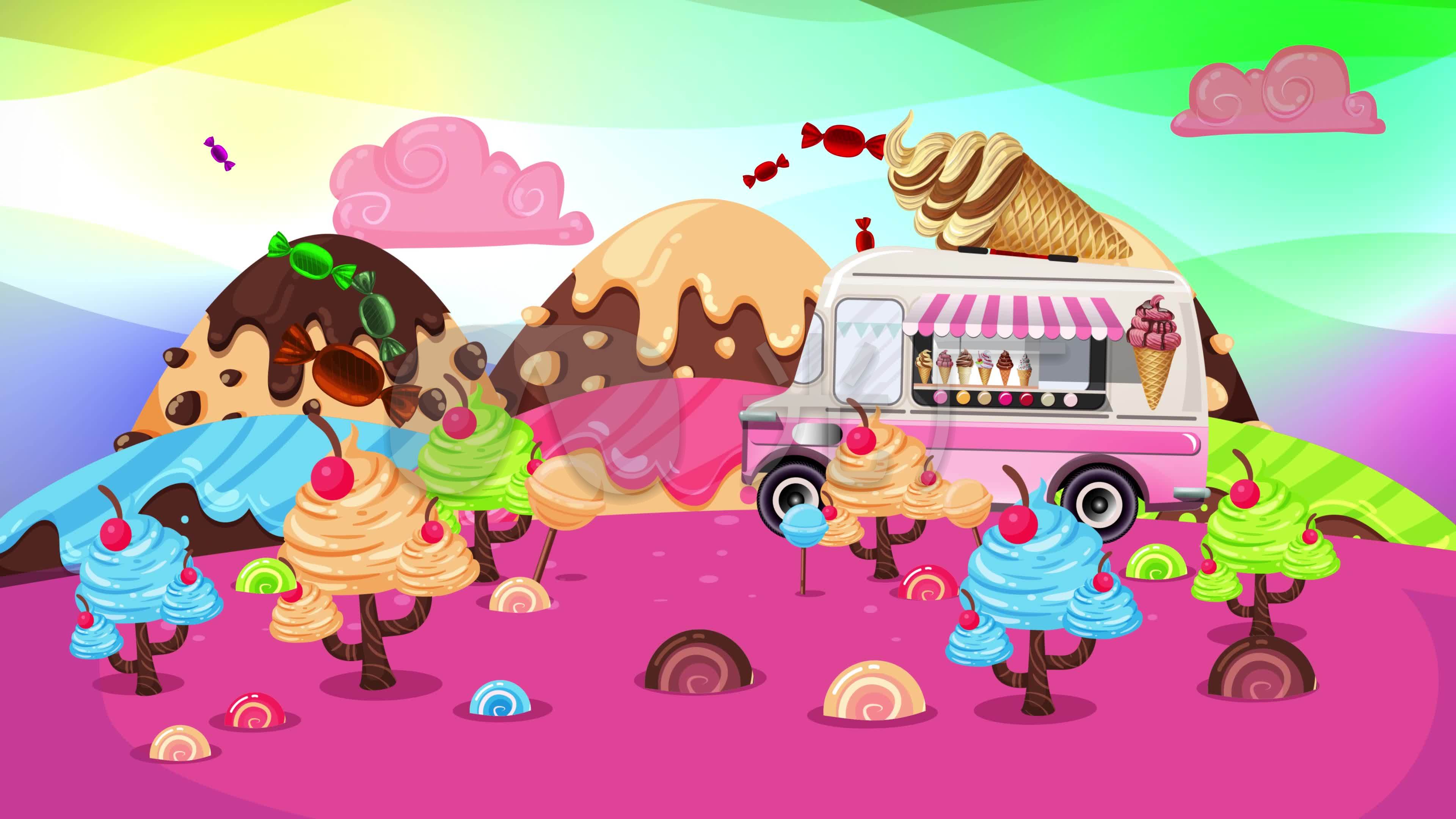 彩虹糖的梦儿童舞蹈背景4k_50p