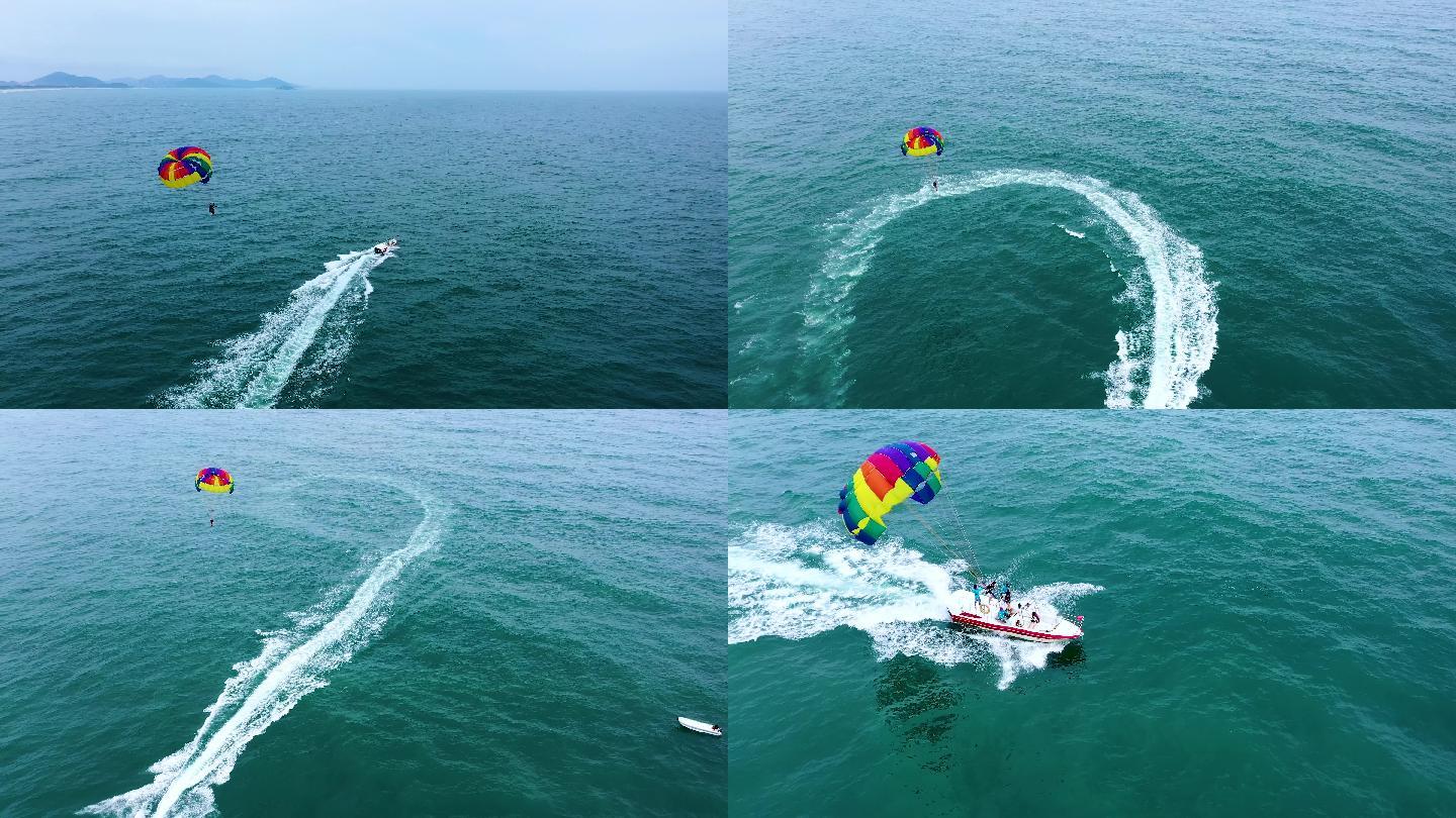 水上摩托艇拖曳滑翔伞2