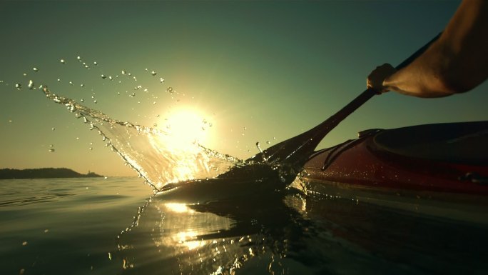 高清超慢摄影：海上皮划艇