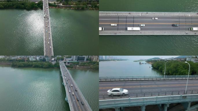 4K长沙湘江一桥唯美航拍空镜