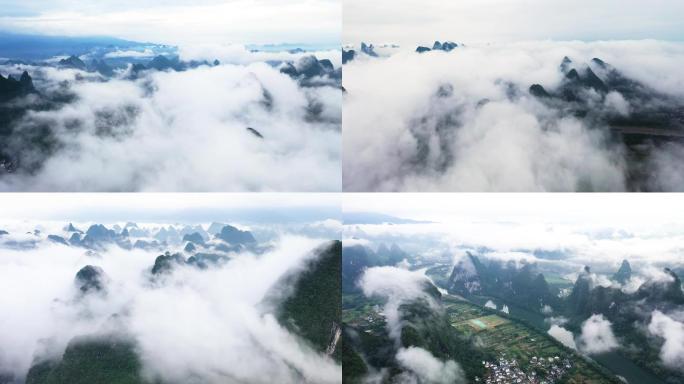 桂林山水云雾