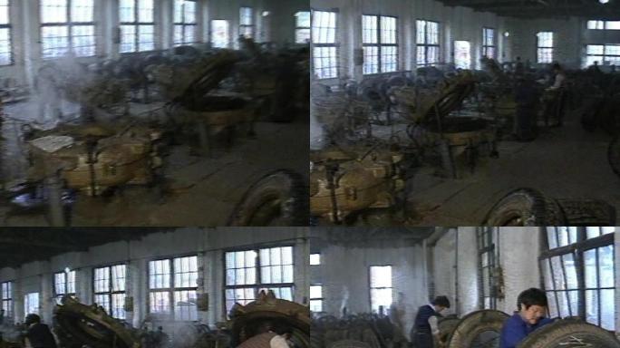 80年代成都翻胎厂 制作轮胎场景
