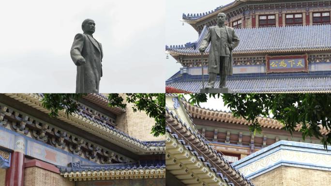 雕像与八角楼