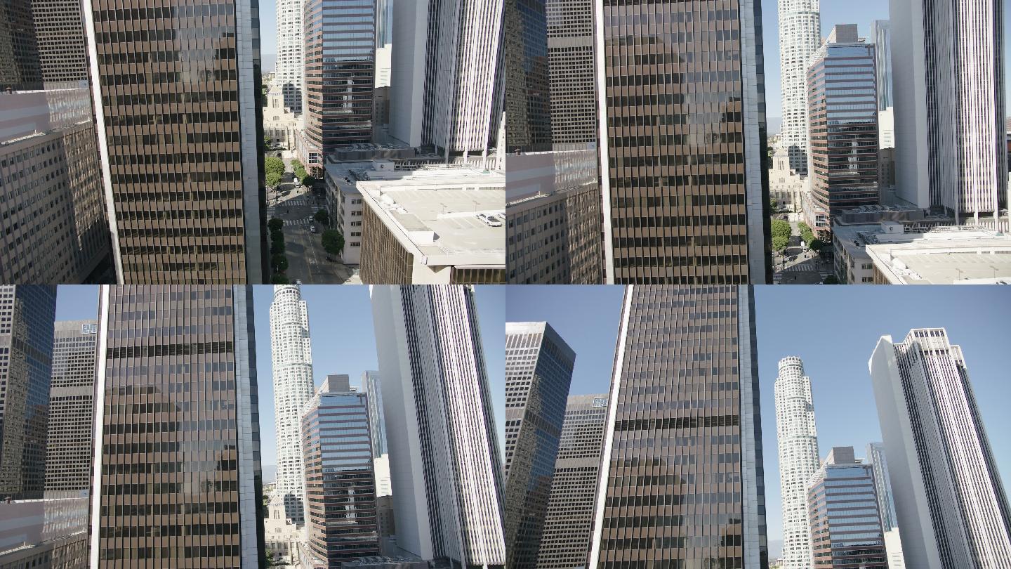 洛杉矶市中心的高层玻璃办公楼。