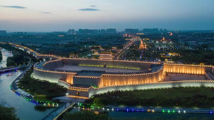 正定古城夜景延时