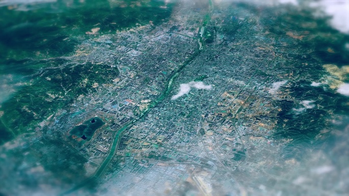 4K太原主城区地图视频动画素材