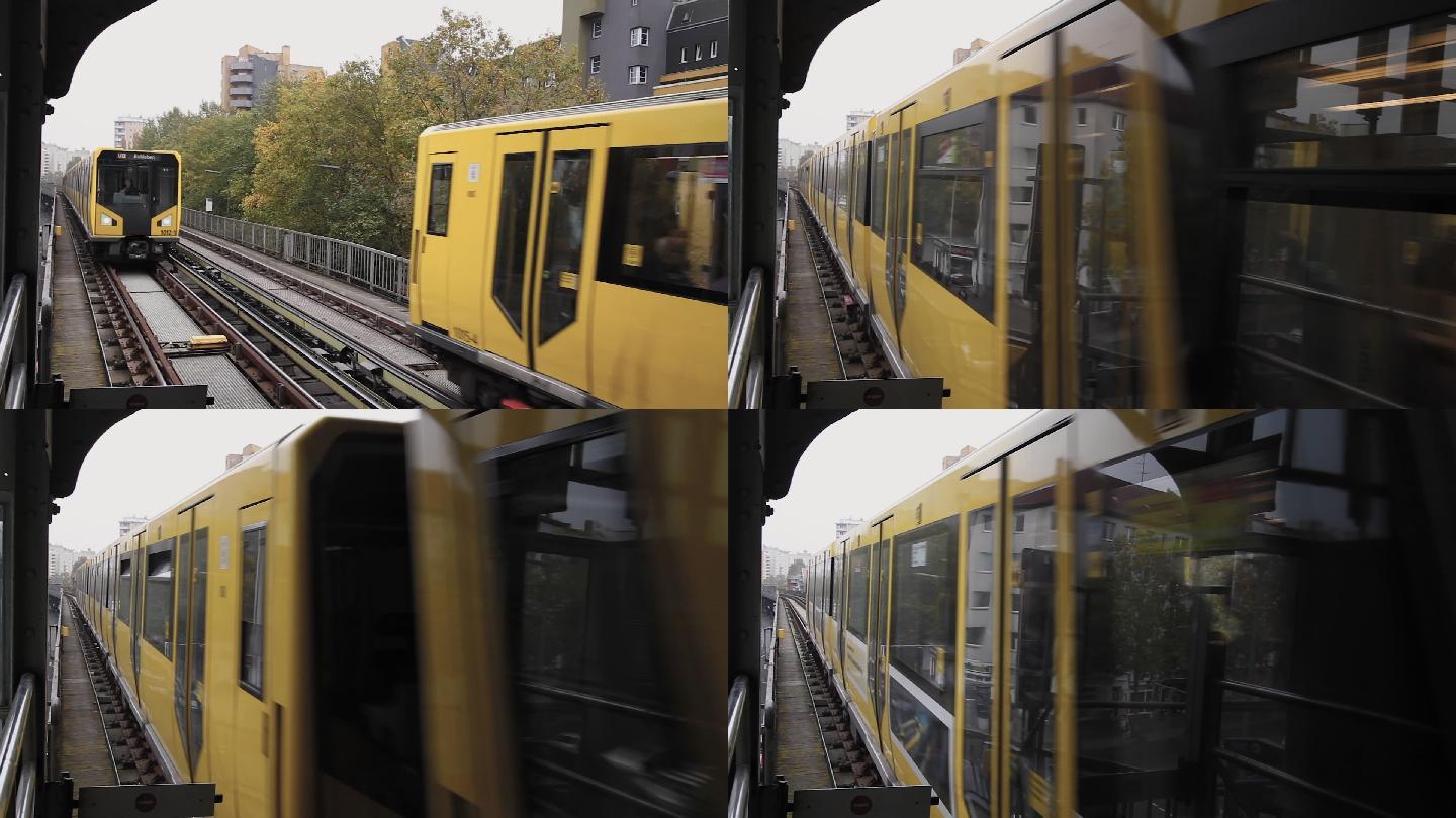 柏林地铁过往的镜头。