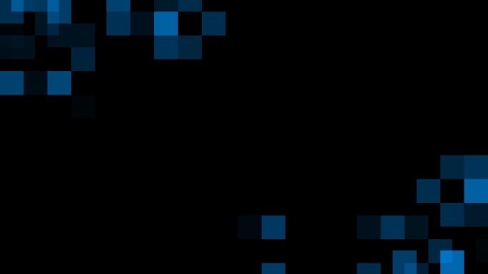 蓝色方块科技元素边框通道蒙版