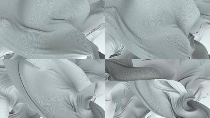 抽象丝绸布料扭动流动