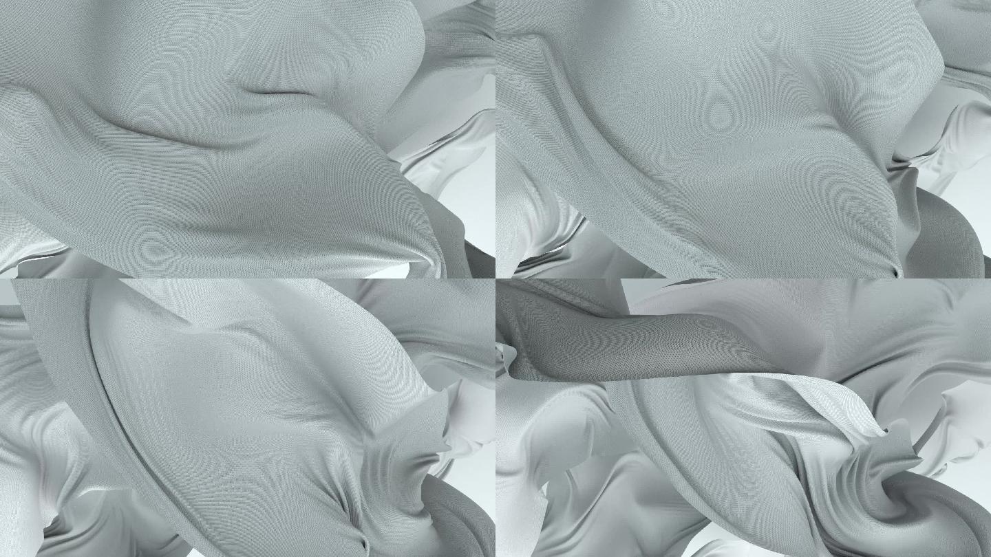 抽象丝绸布料扭动流动
