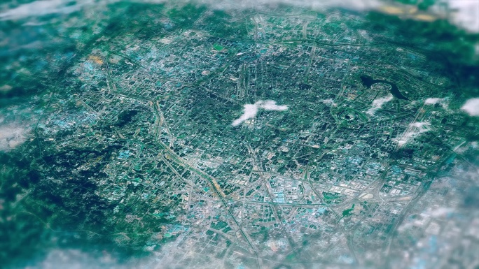 4K郑州主城区地图视频动画素材