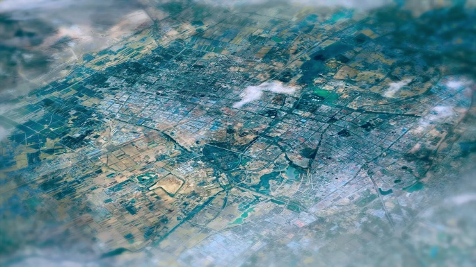 4K银川主城区地图视频动画素材