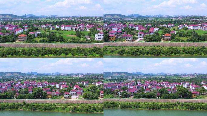 实拍江西省吉安县永和镇赣江沿岸风光