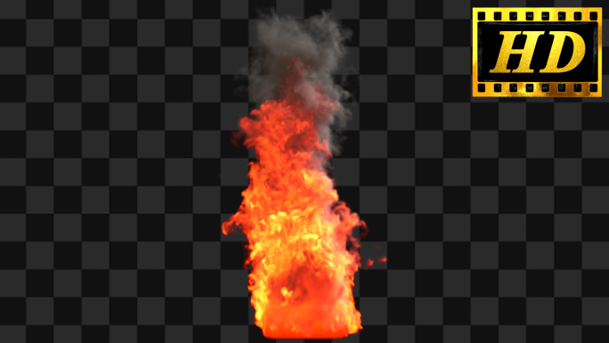 烈焰工厂火灾特效【透明通道】60B