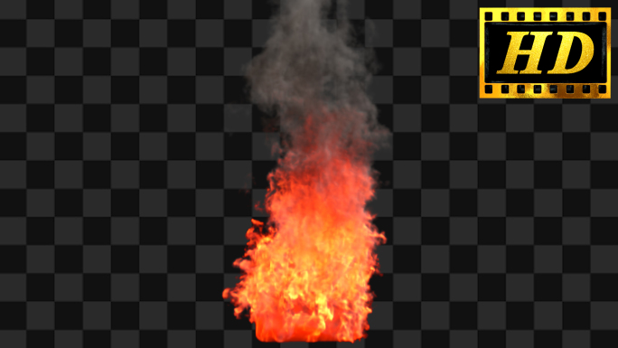 火焰上升燃烧火焰【透明通道】57A