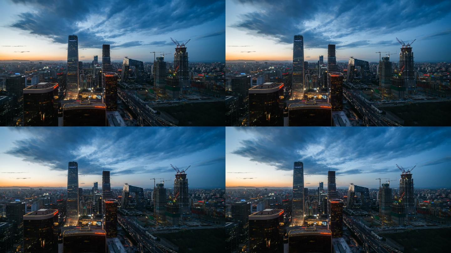 夜间北京市中心动画图片