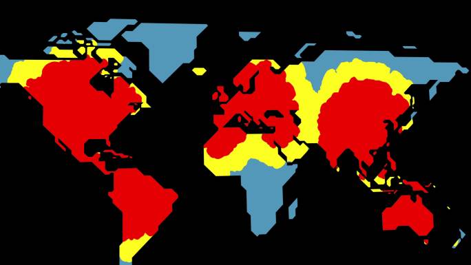 新冠病毒传播扩散世界图表