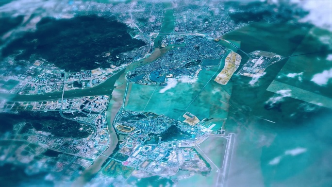 4K澳门主城区地图视频动画素材