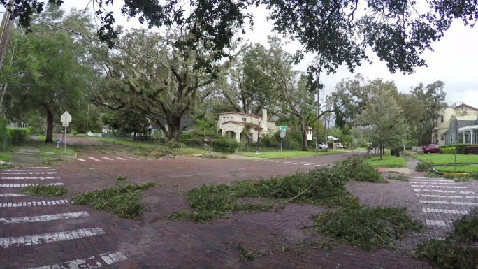 飓风“厄尔玛”在佛罗里达州奥兰多市的破坏