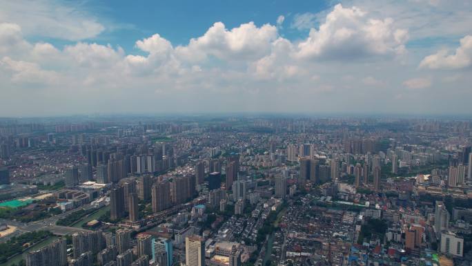 4k航拍中国南方城市建设发展