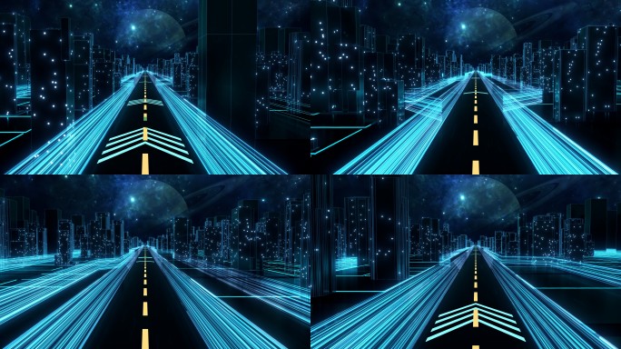 科技城市 城市穿梭 道路城市 AI城市