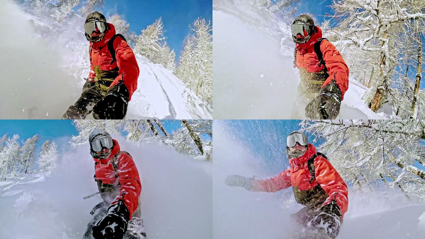 野外自由滑雪板运动员