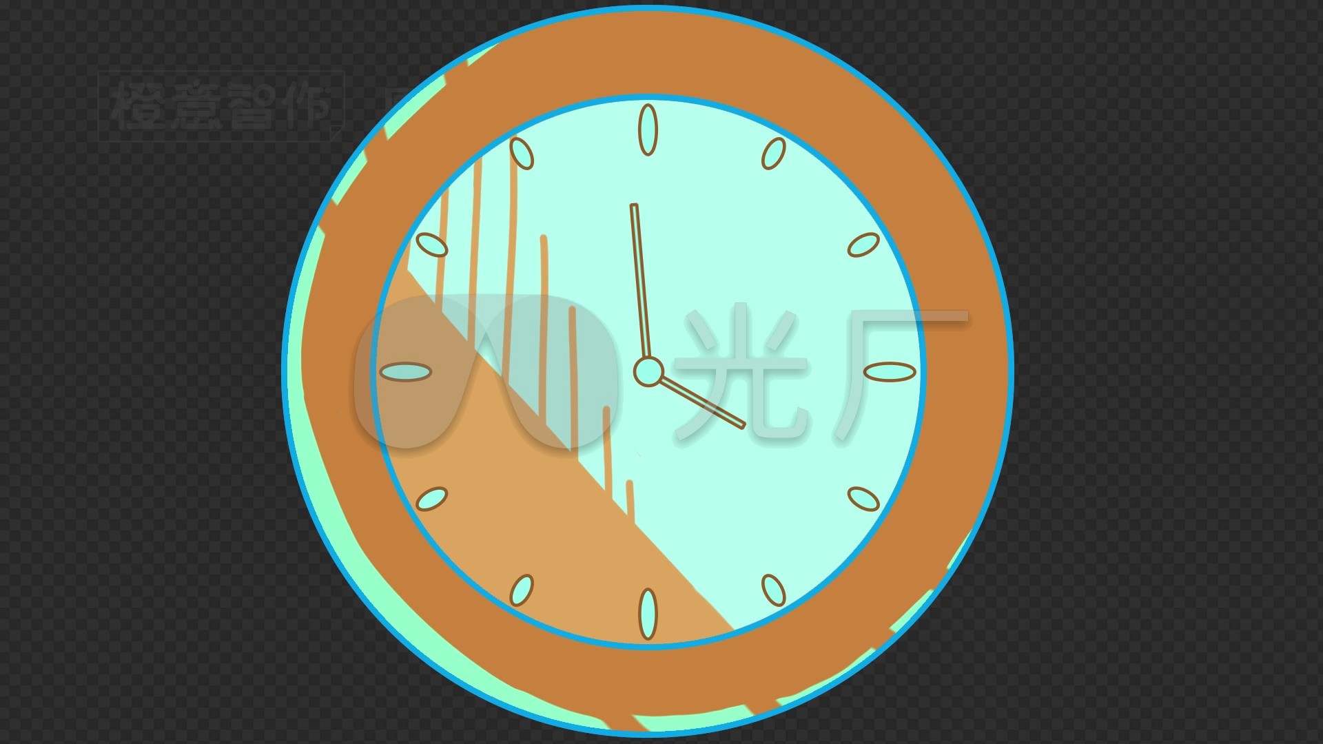 原创4k时钟走小动画