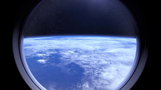 从国际空间站的窗口看地球