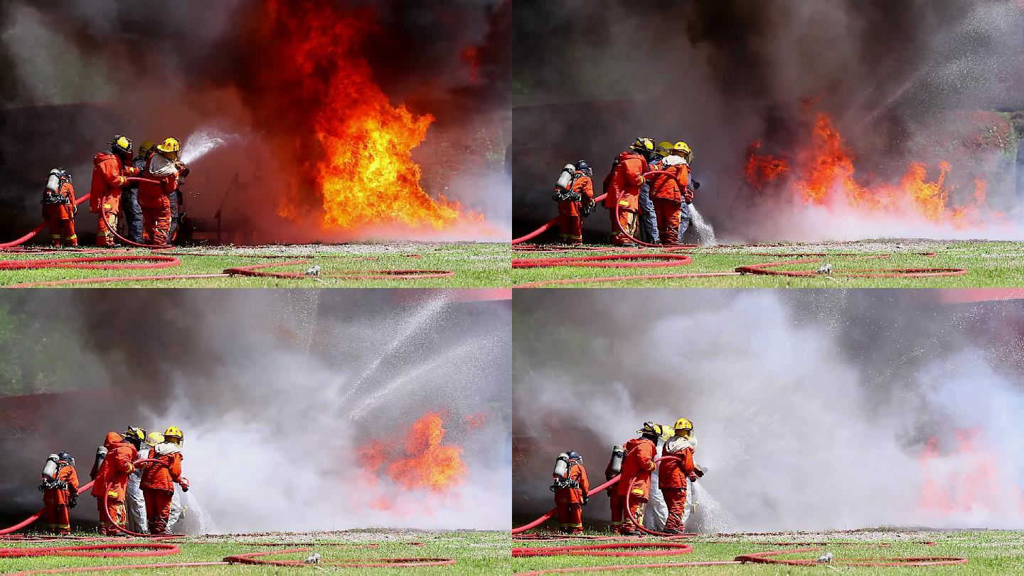 消防队员火灾-自然现象救援人员消防员