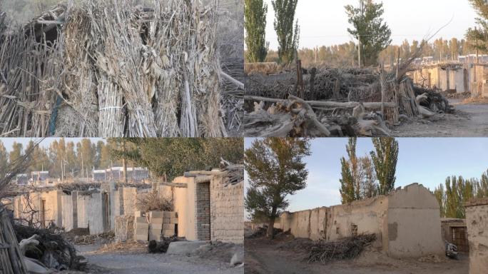 废弃的农村住房院落破败的农家房废弃村庄