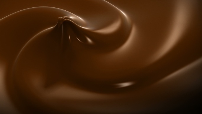 波浪巧克力闭合循环动画。高清1080。