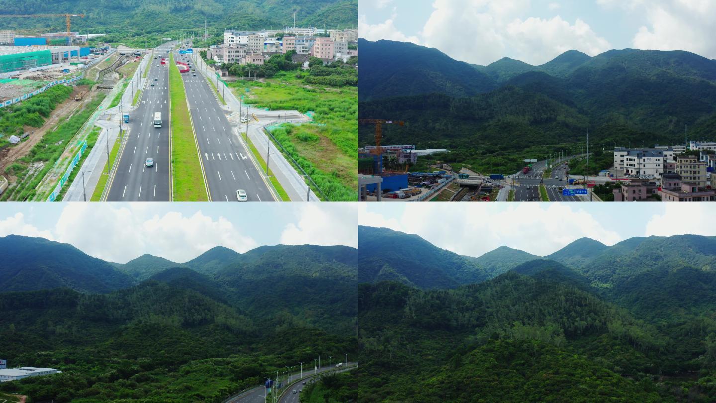 深圳坪山大学城 -聚龙路上山