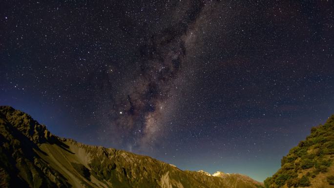 夜晚星空延时视频