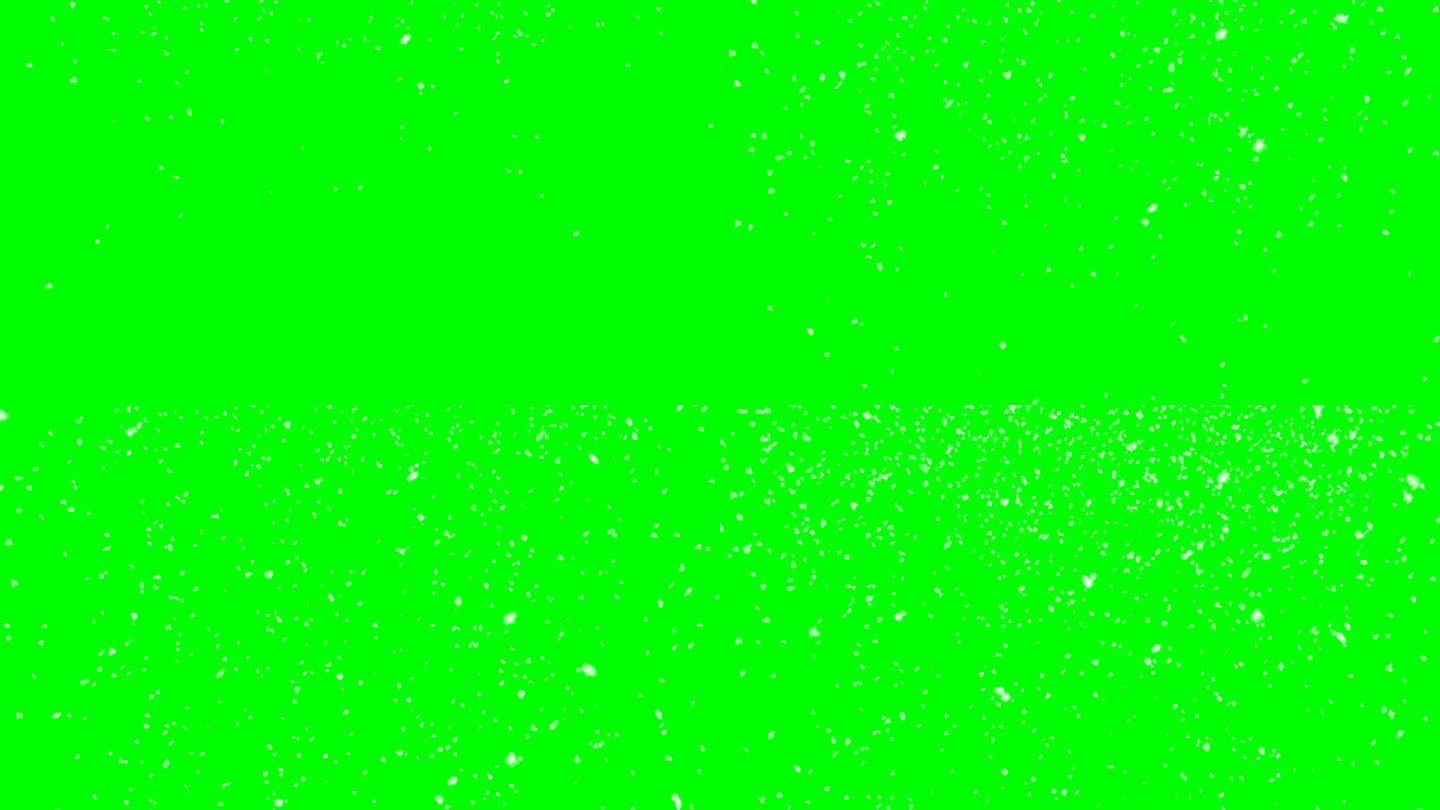 雪花动画绿框叠加无限循环