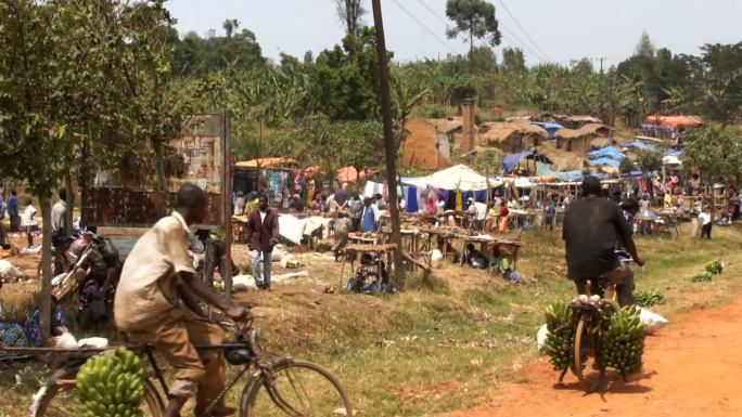 非洲肯尼亚桑布鲁县偏远的农村市场