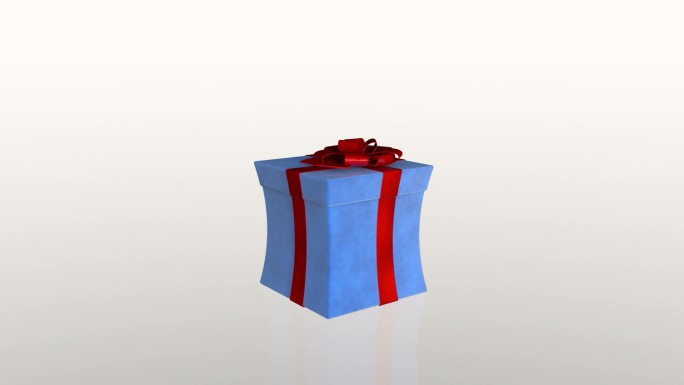 礼品盒打开盖子呈现一台笔记本电脑