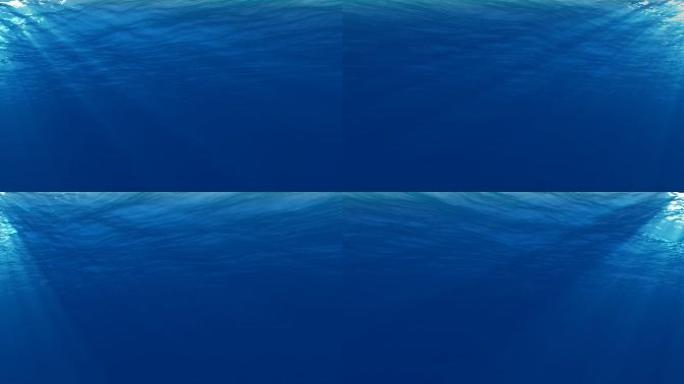 4K宽屏海底海洋大海湖底水底循环背景