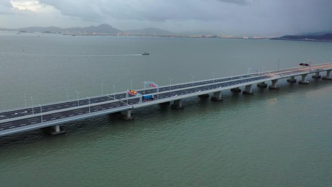 港珠澳大桥珠海段4k素材