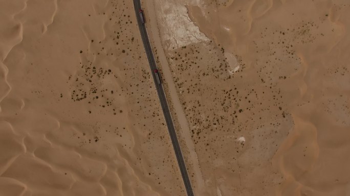 【原创】沙漠公路 西北 俯瞰 航拍 4k