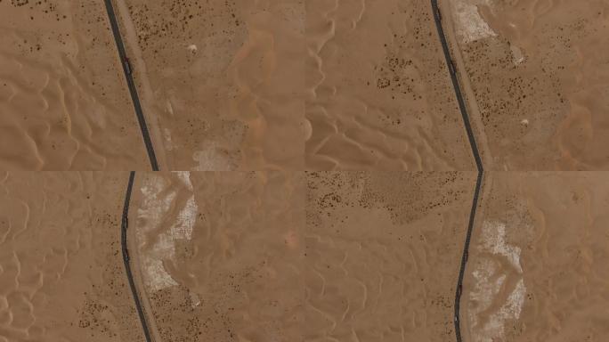 【原创】沙漠公路 西北 俯瞰 航拍 4k