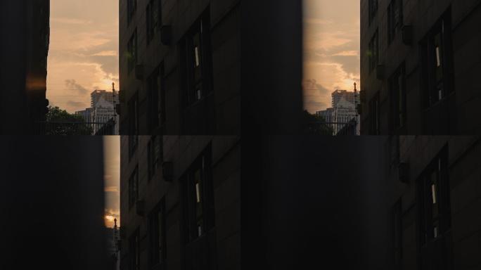 城市日落 转场 空镜