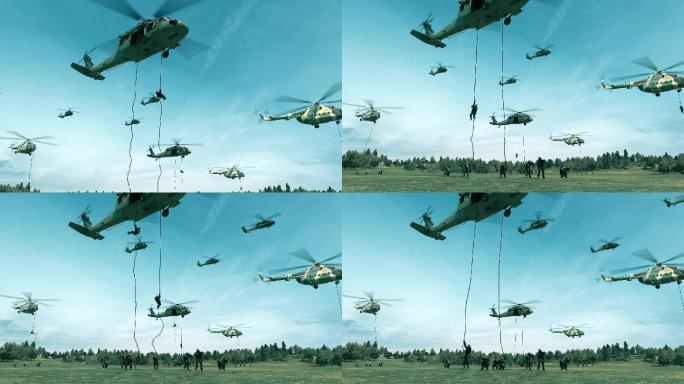 直升机索降CG动画