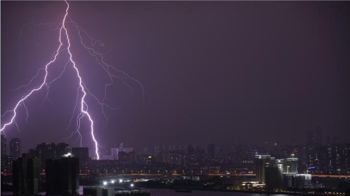 0725广州市区台风天暴风雨闪电延时4K