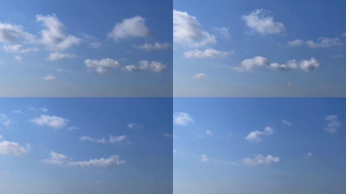 蓝天白云浮动背景延时摄影1