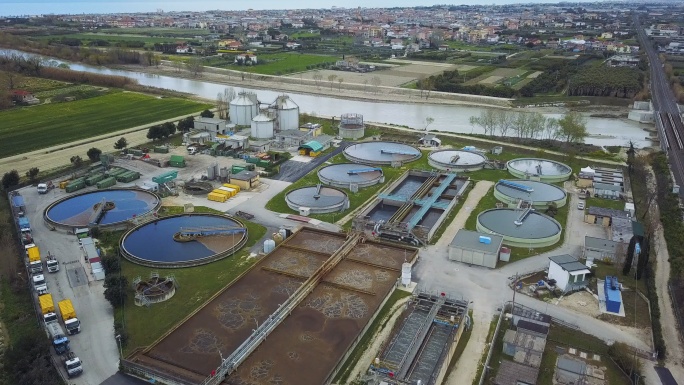 意大利污水处理厂鸟瞰图